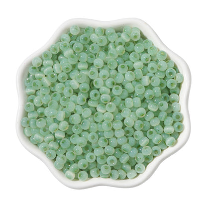 Cat Eye Jade Ice Seed Glass Beads 4mm Soft Pastel Translucent 150pcs 14
