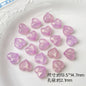 Faceted Glitter Heart Acrylic Beads 14mm Colorful Mixed 30pcs 13