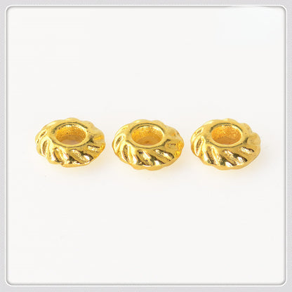 Alloy Spiral Patterned Tibetan Spacer Beads 4mm 100pcs 6