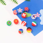 Flat Clay Beads 10mm Polymer Colorful Flag Series 100pcs 2