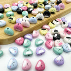 Japanese Rice Ball Metal Beads 8*10mm Enamel Painted Alloy 10pcs 2