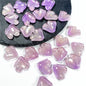 Czech Glass Beads Peony Petal 19mm Translucent Lavender Heart 50pcs 11