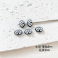 Baking Painted Potato Chips Card Metal Beads 2mm Hole 20pcs 9