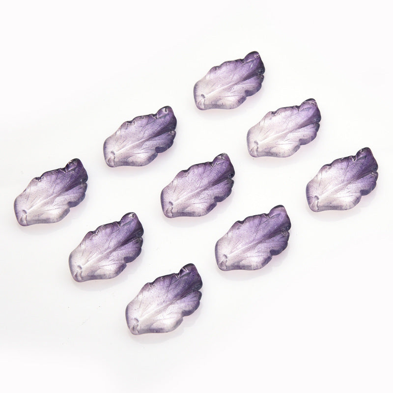 Czech Glass Beads Feather Leaf 17x28mm Gradual Color Change 20pcs 18