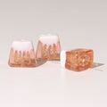 Lampwork Square Glass Beads 18mm Glow In The Dark Japan Fuji Mountain 25pcs 6