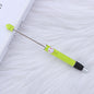 Beadable Pen Plastic Colorful Heart Top Black Ink 150mm 18