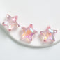 Transparent UV Plating Faceted Pentagram Love Acrylic Beads 19-20mm 50pcs 7