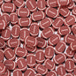 Rugby Clay Beads 10mm Polymer Brown White Laces 50pcs 11