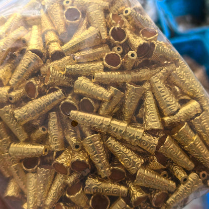 Cone Metal Beads 18mm Vintage Tibetan Alloy 100pcs 9