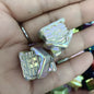 Glow In The Dark Cottage Acrylic Beads 21mm Iridescent Plated 50pcs 12