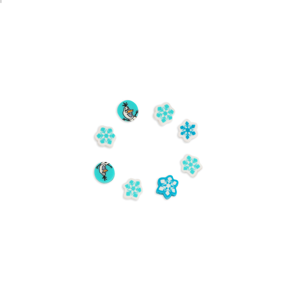 Snowflake and Snowman Clay Beads 10mm Winter Holiday Mix 100pcs 5