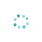 Snowflake and Snowman Clay Beads 10mm Winter Holiday Mix 100pcs 5