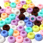 Acrylic Flat Round Spacer Beads 13mm Macaron Colored 680pcs