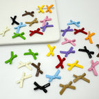 Bow Metal Beads 20mm Baking Painted Polished Alloy 50pcs 3