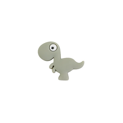 Silicone Focal Beads Dinosaur Side Profile 10pcs 7