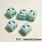 Printed Acrylic Square Beads 15mm Sanrio Pastel Colors 10pcs 13