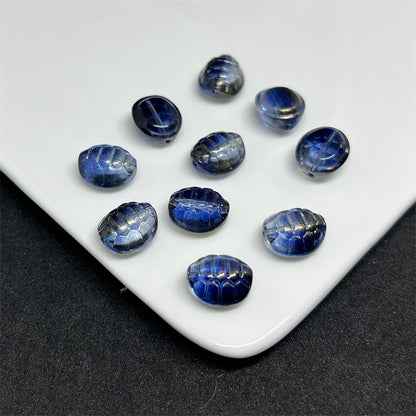 Small Turtle Glass Beads 10x12mm Transparent Assorted Colors 100pcs 11