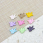Folded Paper Crane Metal Beads 20mm Spray Painted Colorful Alloy 23