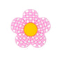 Plaid Floral Silicone Focal Beads light purple
