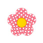 Plaid Floral Silicone Focal Beads pink