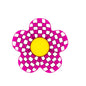 Plaid Floral Silicone Focal Beads rose red