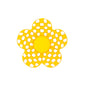 Plaid Floral Silicone Focal Beads yellow