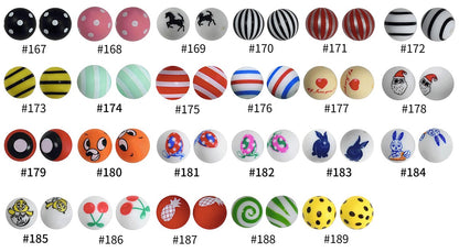 12mm Printed Silicone Beads Animal Print Designs 50pcs 6