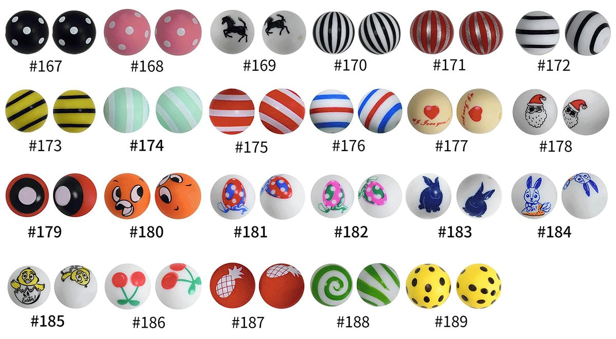 12mm Printed Silicone Beads Animal Print Designs 50pcs 6
