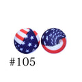Round Printed Silicone Beads 105