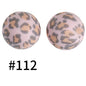 19mm Silicone Beads Printed Animal Pattern 50pcs