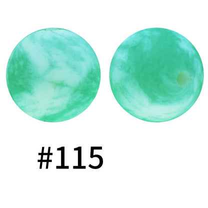19mm Silicone Beads Printed Animal Pattern 50pcs