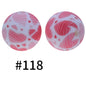 19mm Silicone Beads Printed Animal Pattern 50pcs