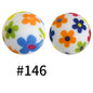19mm Silicone Beads Printed Animal Pattern 50pcs