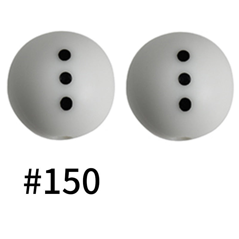 19mm Silicone Beads Printed Animal Pattern 50pcs