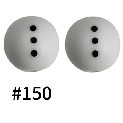 19mm Silicone Beads Printed Animal Pattern 50pcs