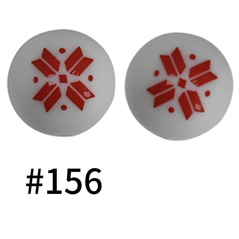 19mm Silicone Beads Printed Animal Pattern 50pcs