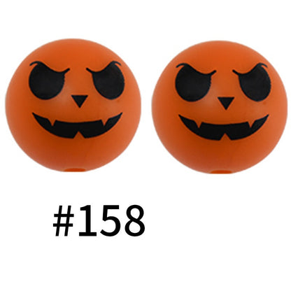 19mm Silicone Beads Printed Animal Pattern 50pcs