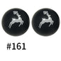 15mm Printed Christmas Silicone Beads Festive Holiday Designs 50pcs