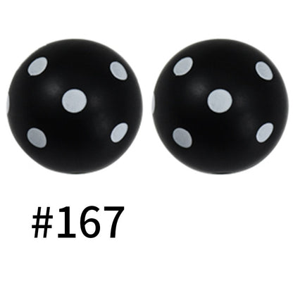 19mm Silicone Beads Printed Animal Pattern 50pcs