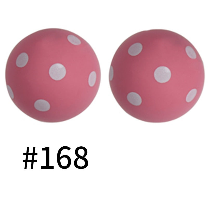 19mm Silicone Beads Printed Animal Pattern 50pcs