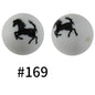 Round Printed Silicone Beads 169