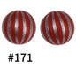 Round Printed Silicone Beads 171