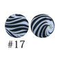 Round Printed Silicone Beads 17