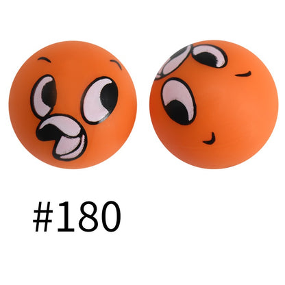 Round Printed Silicone Beads 180