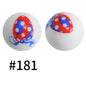 Round Printed Silicone Beads 181
