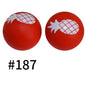 Round Printed Silicone Beads 187