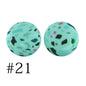 Round Printed Silicone Beads 21