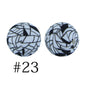 Round Printed Silicone Beads 23