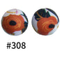 Round Printed Silicone Beads 308