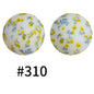 Round Printed Silicone Beads 310